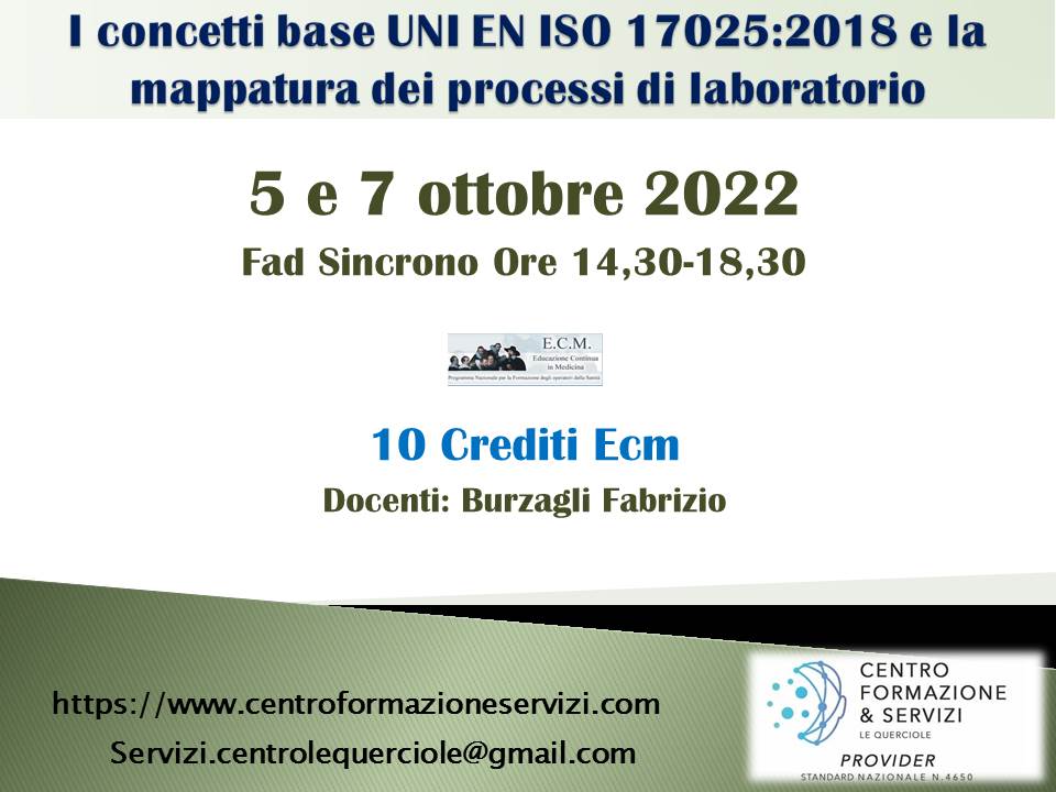 Course Image i concetti base uni en iso 17025 2018 e la mappatura dei processi di laboratorio