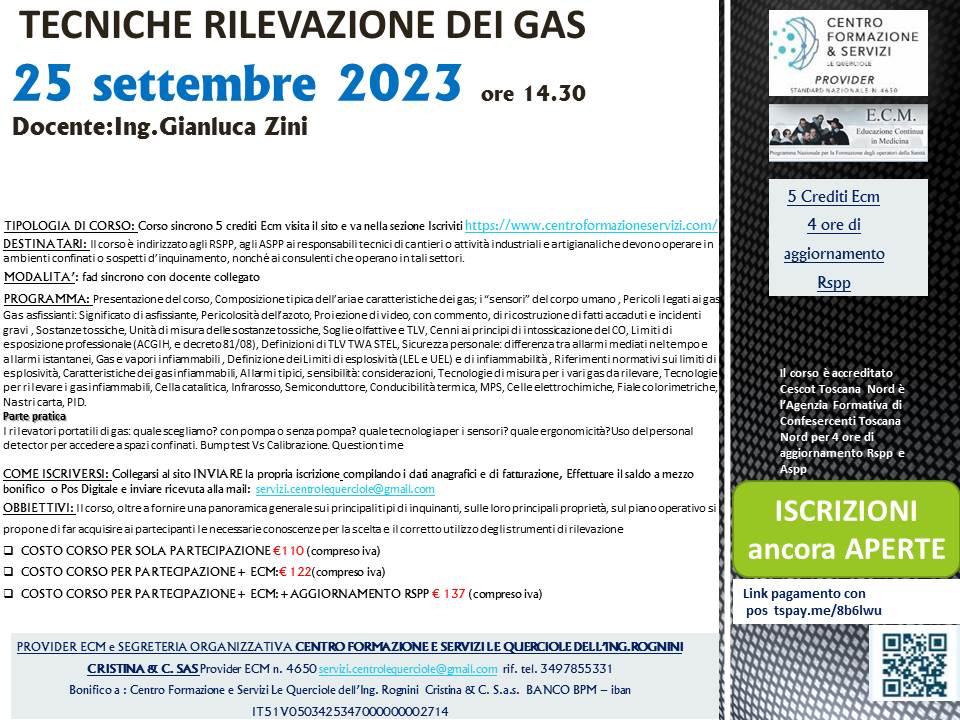 Course Image TECNICHE RILEVAZIONE DEI GAS