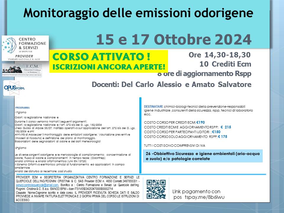 Course Image Monitoraggio delle emissioni odorigene