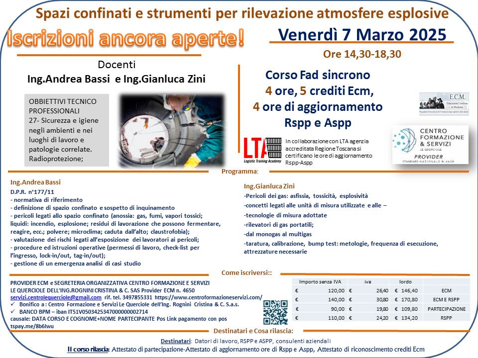 Course Image spazi confinati e strumenti per la rilevazione atmosfere esplosive