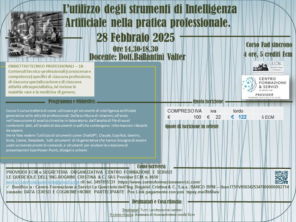 Course Image L’utilizzo degli strumenti di Intelligenza  Artificiale nella pratica professionale. 