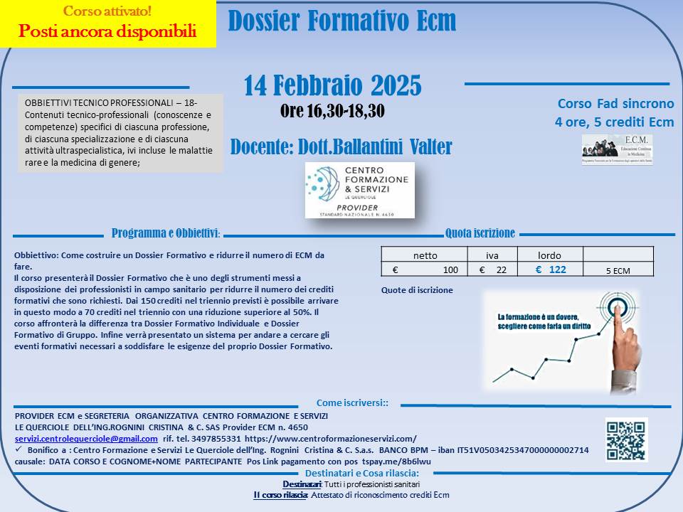 Course Image Dossier Formativo Ecm 